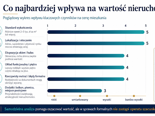 Co najbardziej wpływa na wartość nieruchomości 