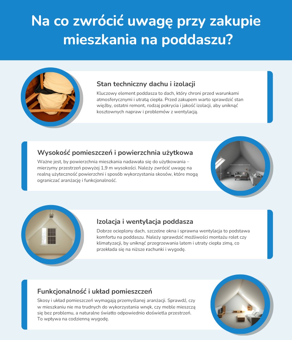 Na co zwrócić uwagę kupując mieszkanie na poddaszu