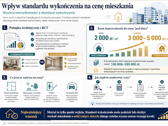 Wpływ standardu wykończenia na cenę mieszkania 