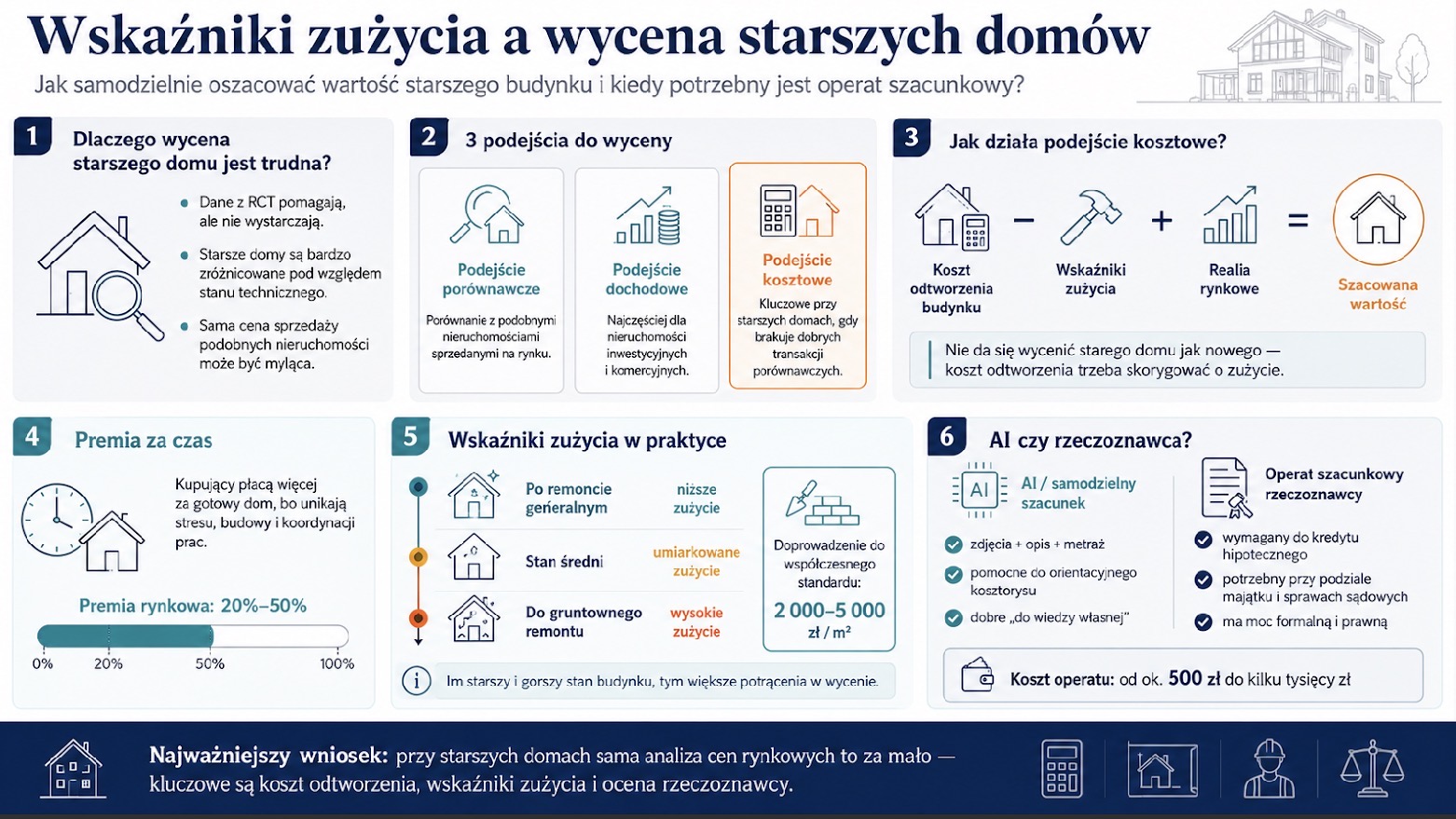 Wskaźniki zużycia a wycena starszych domów