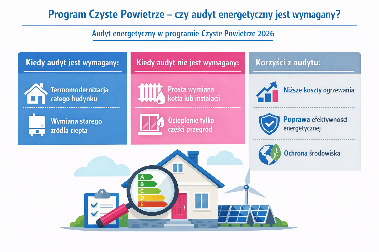  Czy audyt energetyczny jest wymagany przy realizacji programu Czyste Powietrze?