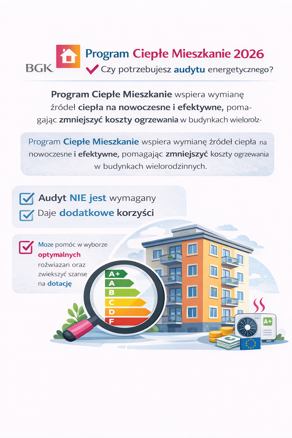 Czy audyt energetyczny jest wymagany przy programie Ciepły Dom?