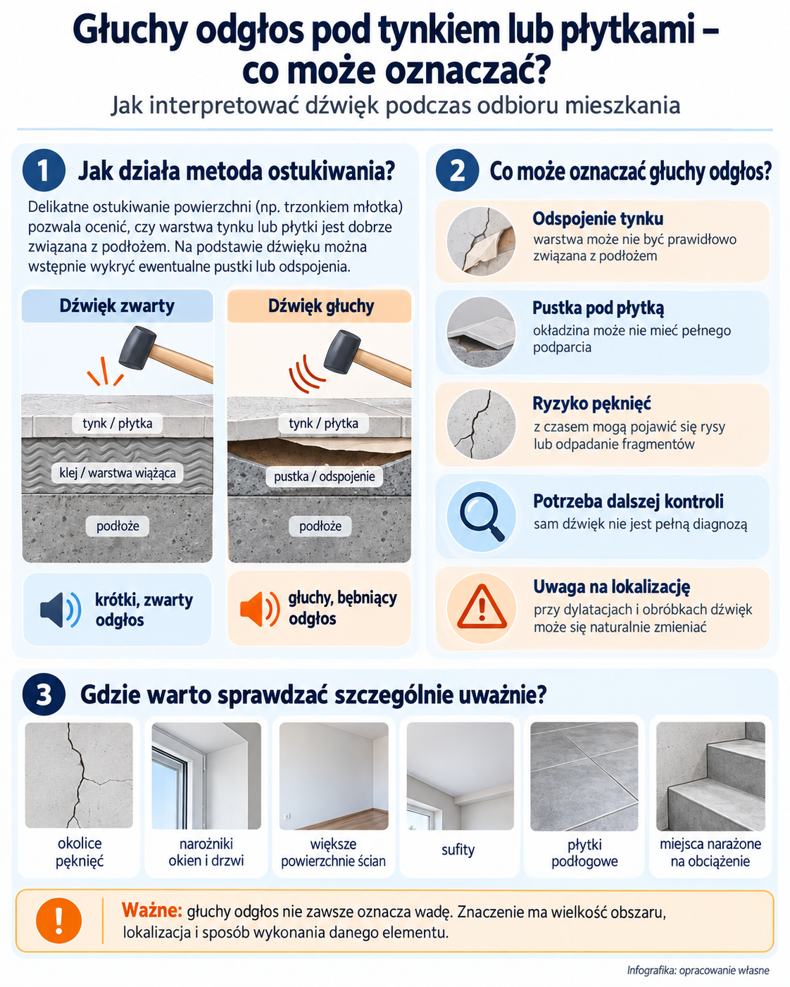 Co mówi dźwięk podczas ostukiwania?