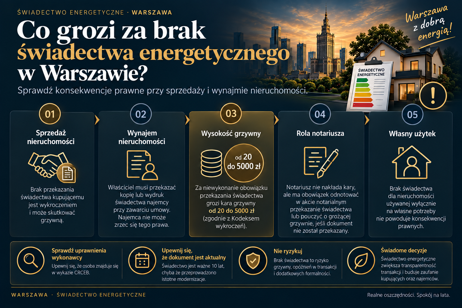 Co może się wydarzyć, gdy świadectwo energetyczne nie zostanie przekazane?