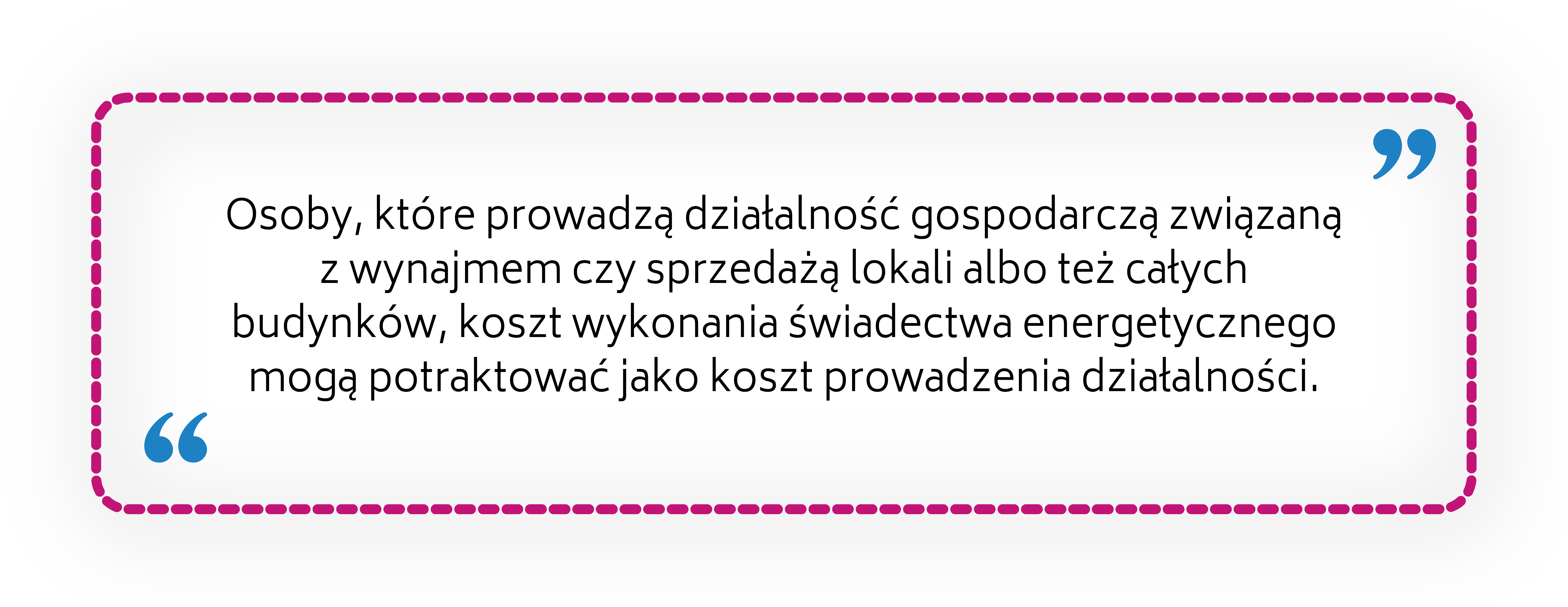 Podatki a świadectwo energetyczne — cytat z tekstu. 