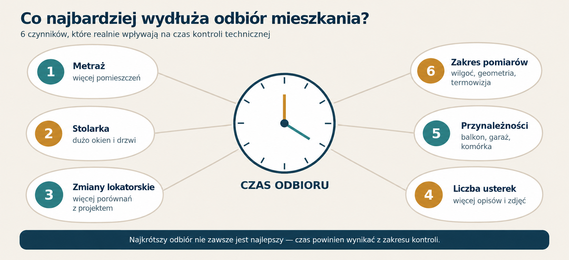 6 czynników, które najbardziej wpływają na czas odbioru