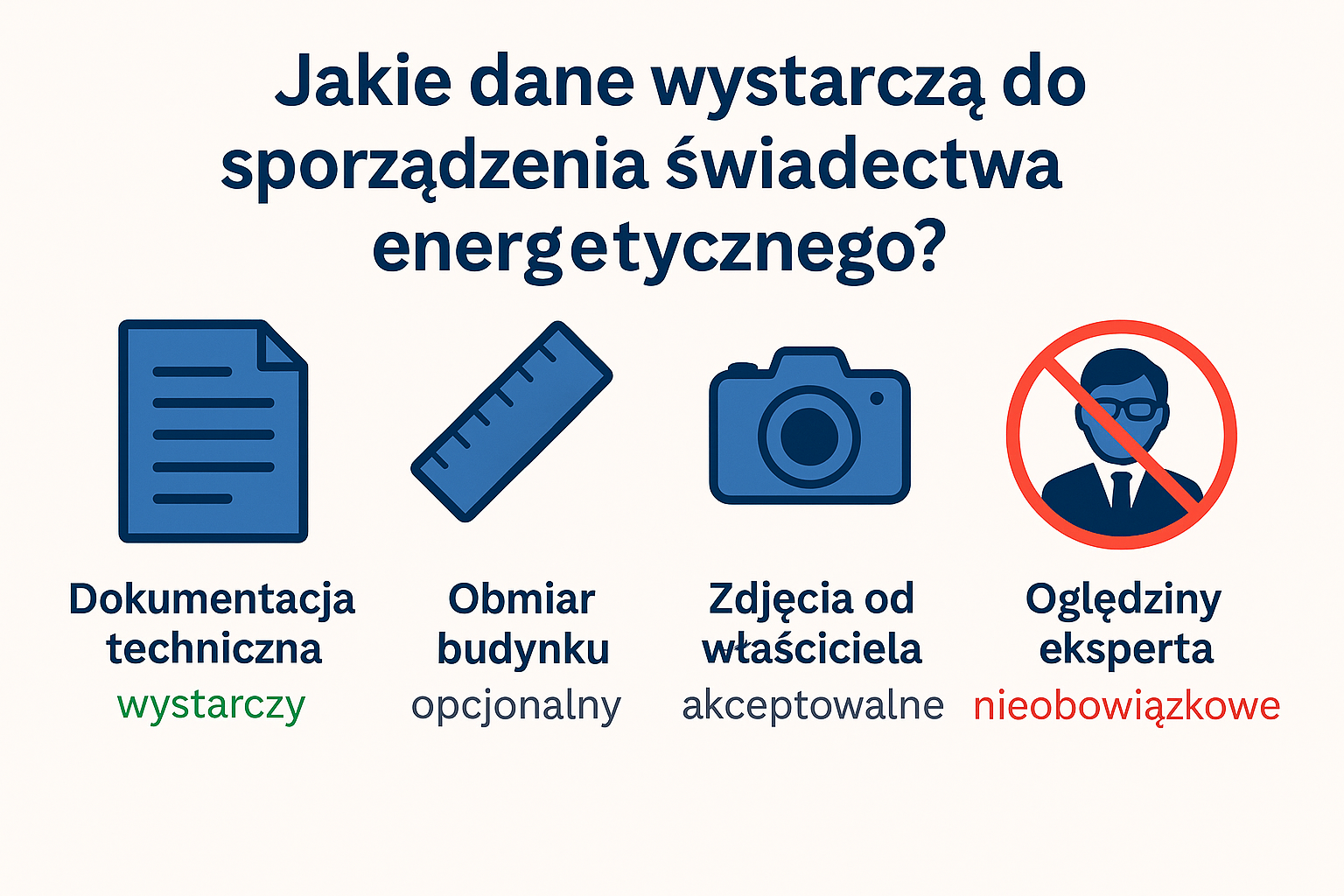 Dane do świadectwa energetycznego.