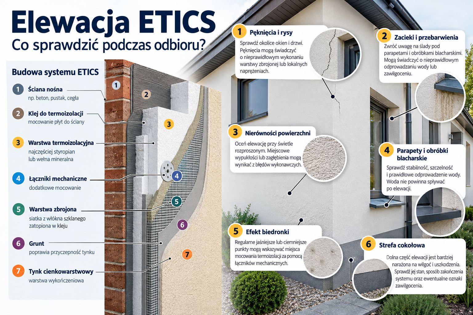 Elewacja ETICS – co sprawdzić podczas odbioru?