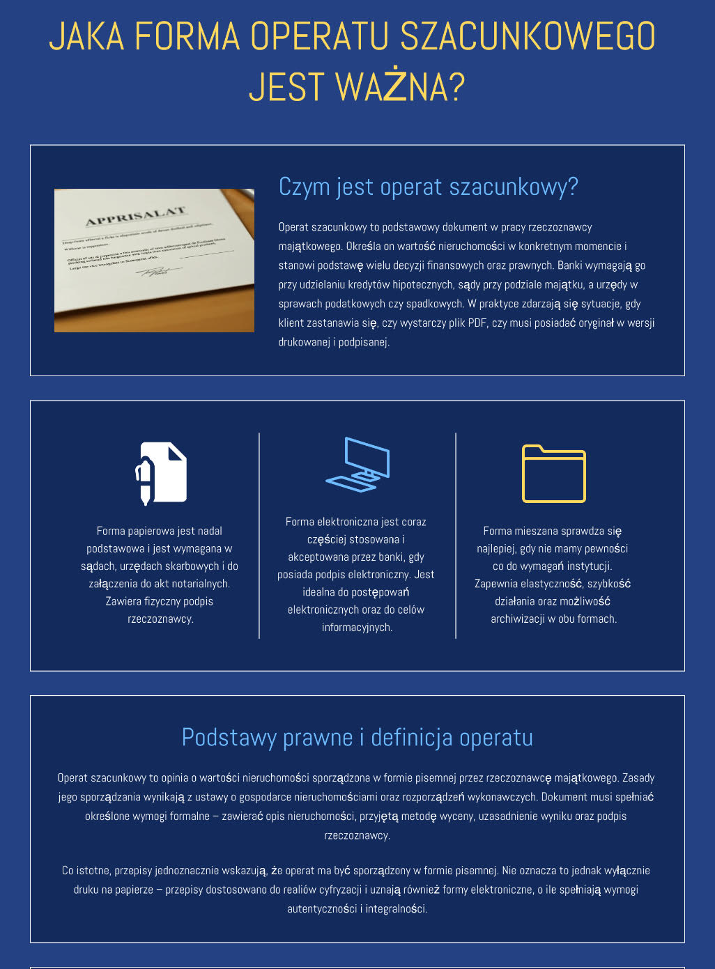 Jaka forma operatu jest ważna?