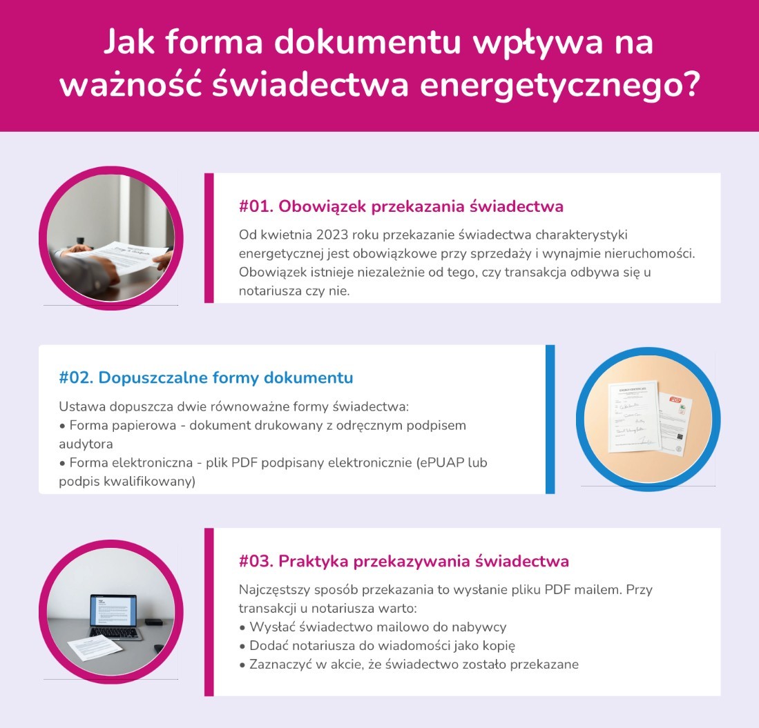 Wpływ formy świadectwa energetycznego na jego ważność