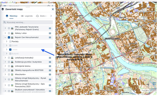  Kolejny zrzut ekranu z Geoportalu