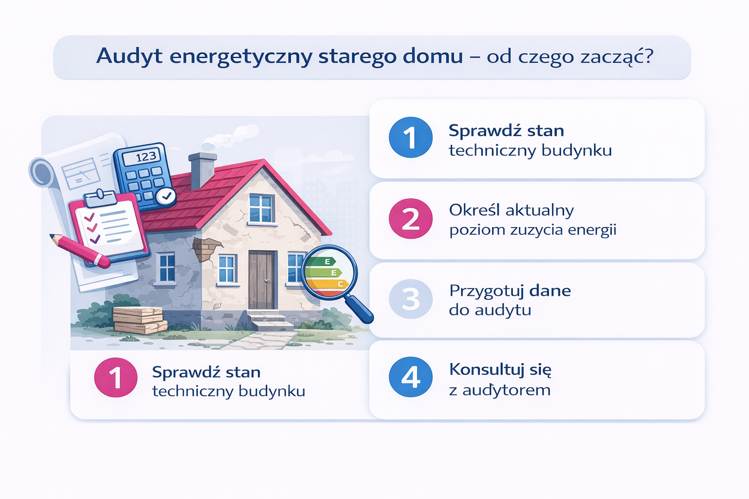  Co zrobić w przypadku audytu energetycznego starego domu?