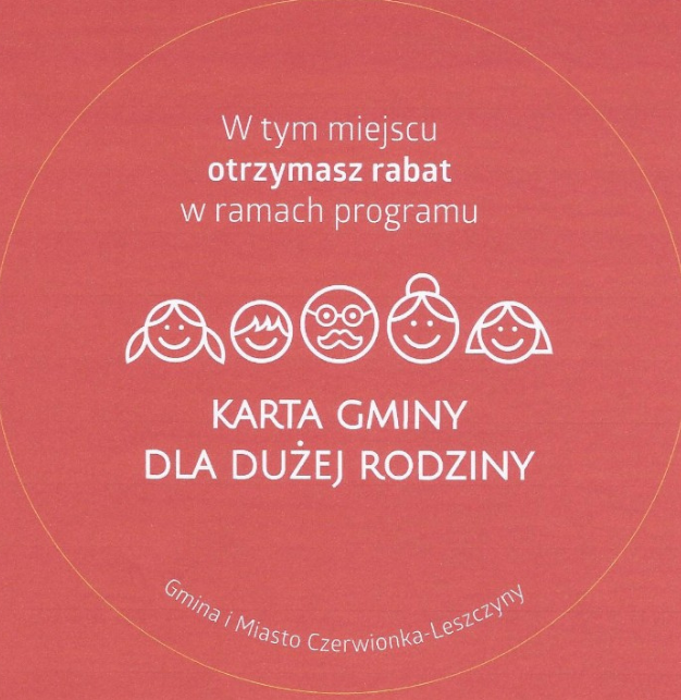 Honorujemy Kartę Gminy Dla Dużej Rodziny