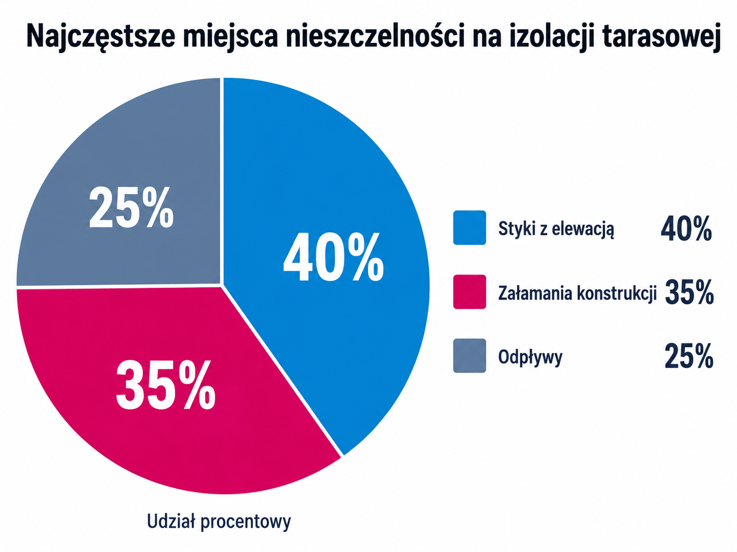 Najczęstsze miejsca nieszczelności na izolacji tarasowej