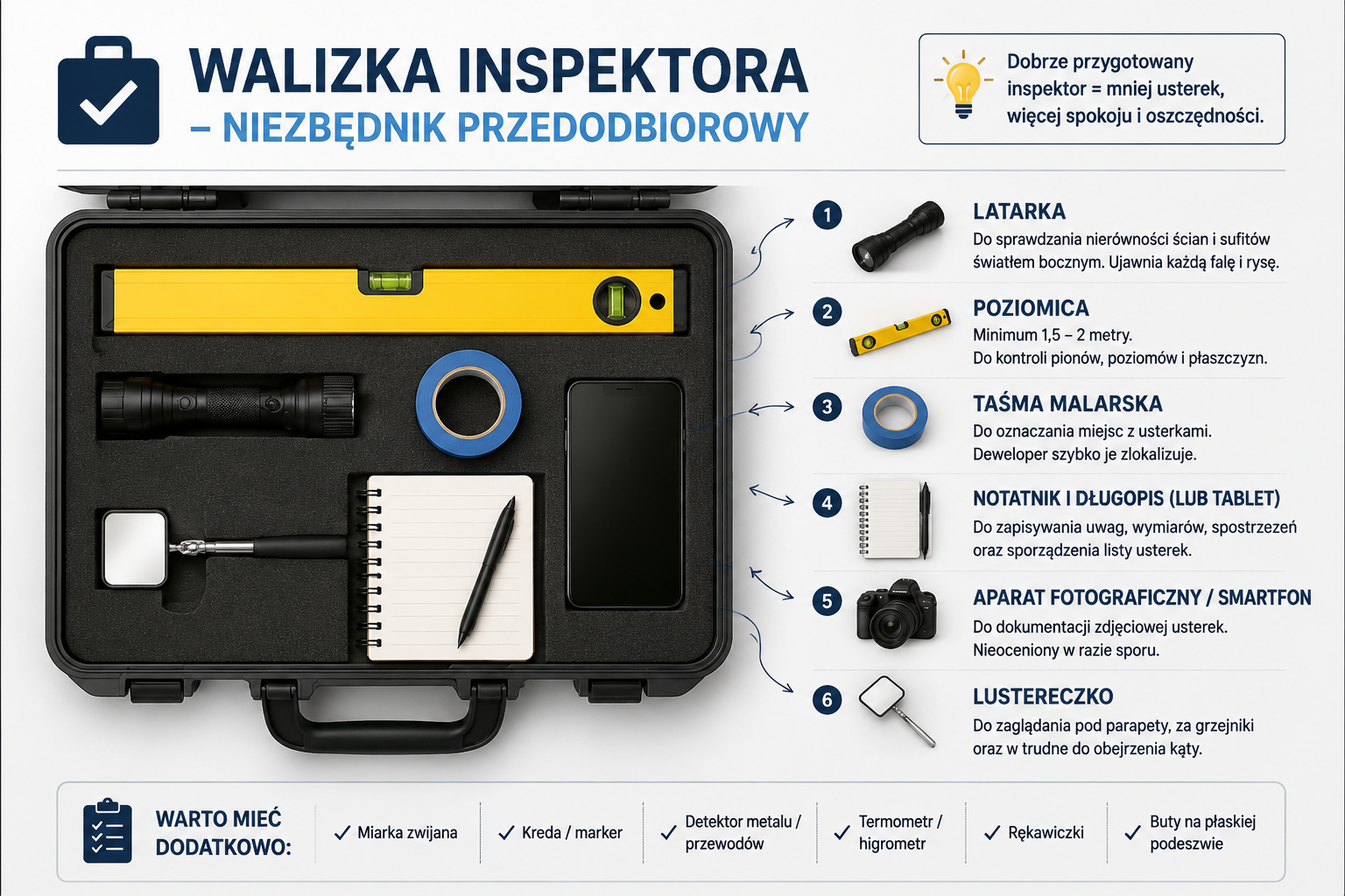 Walizka Inspektora – Niezbędnik przedodbiorowy