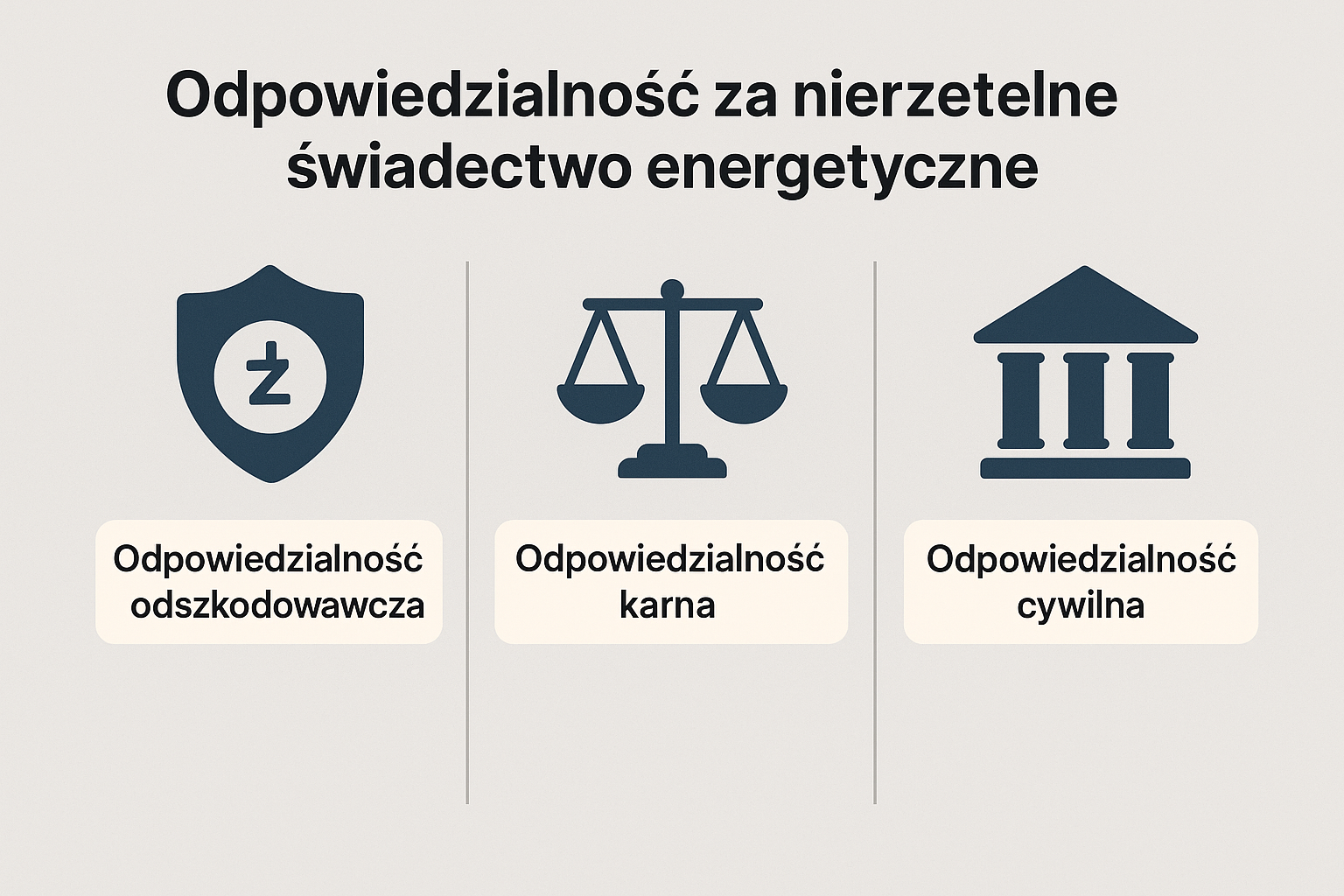 Rodzaje odpowiedzialności za nierzetelne świadectwo energetyczne