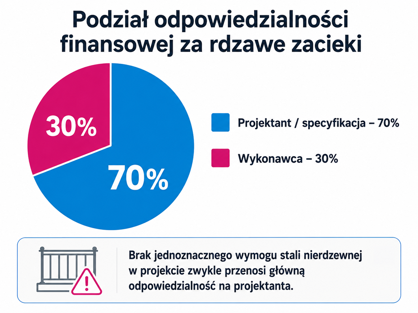 Podział odpowiedzialności finansowej za rdzawe zacieki
