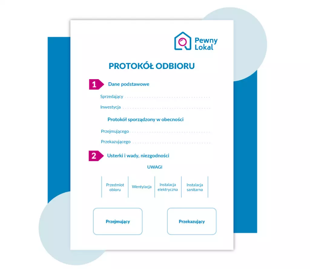 Inżynierowie Pewego Lokalu przygotowali przykładowy protokół odbioru mieszkania, który jest gotowy do pobrania w załączniku na początku artykułu.