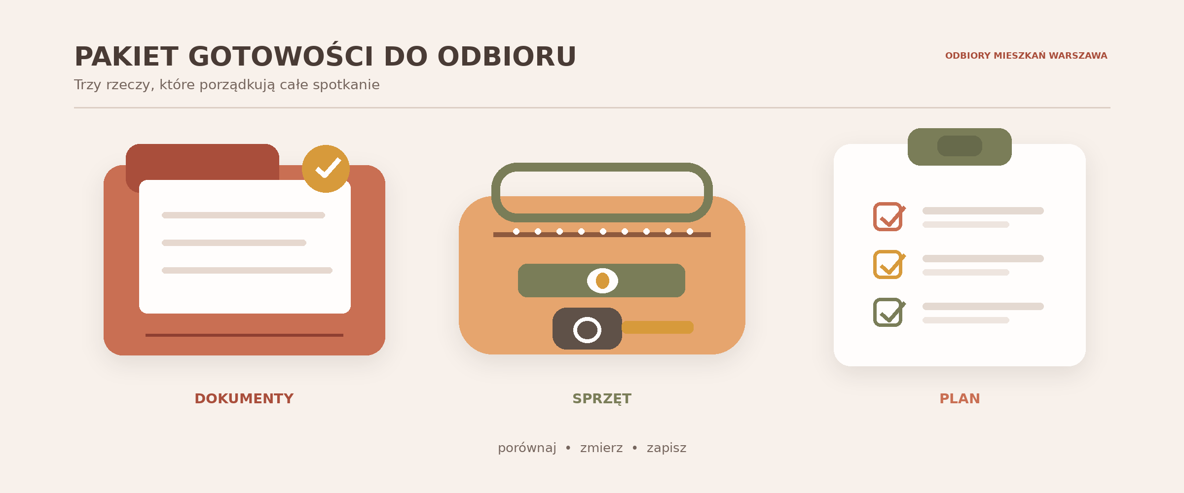 Pakiet przygotowania do odbioru mieszkania.