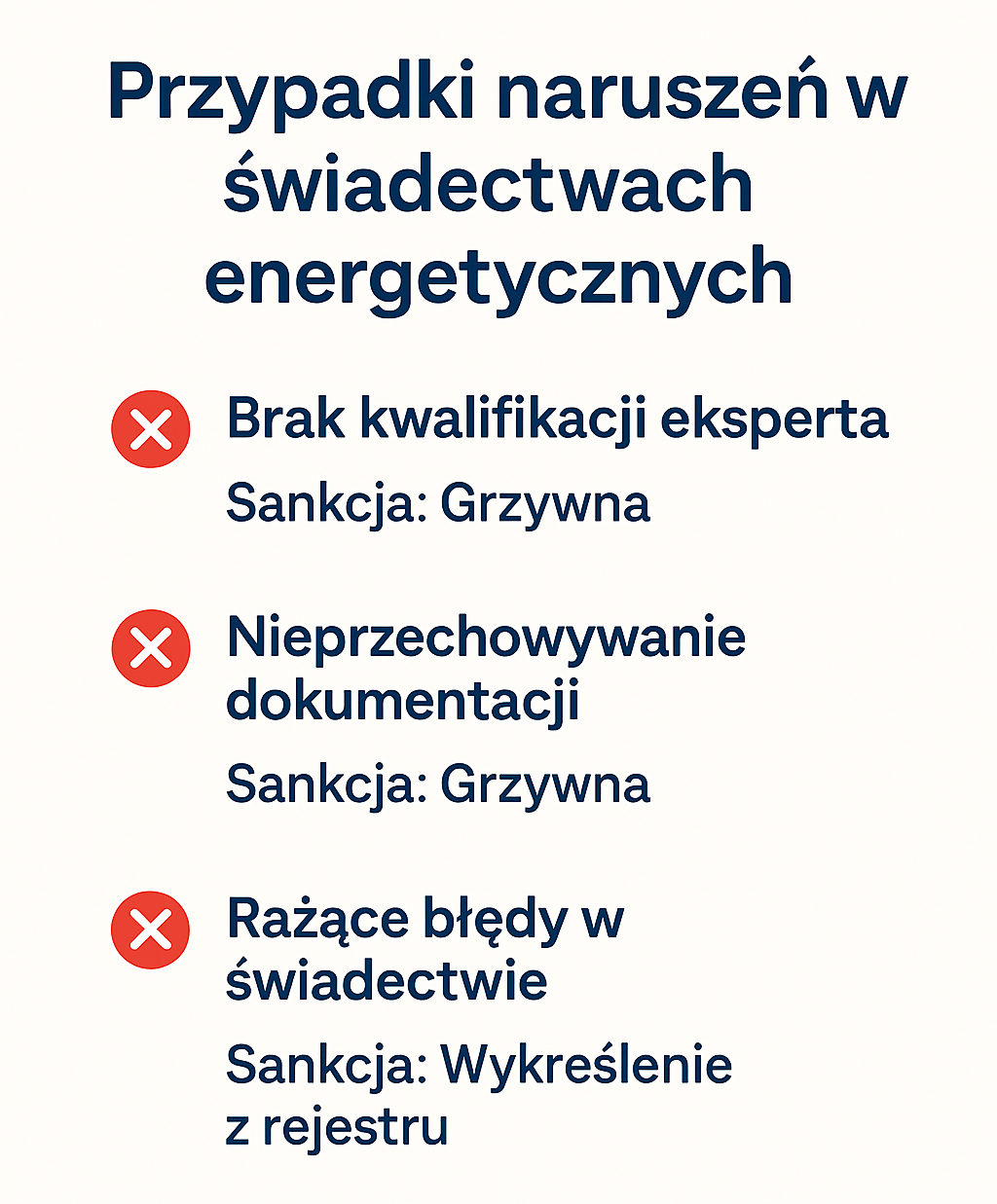 Sankcje za naruszenia audytorów energetycznych
