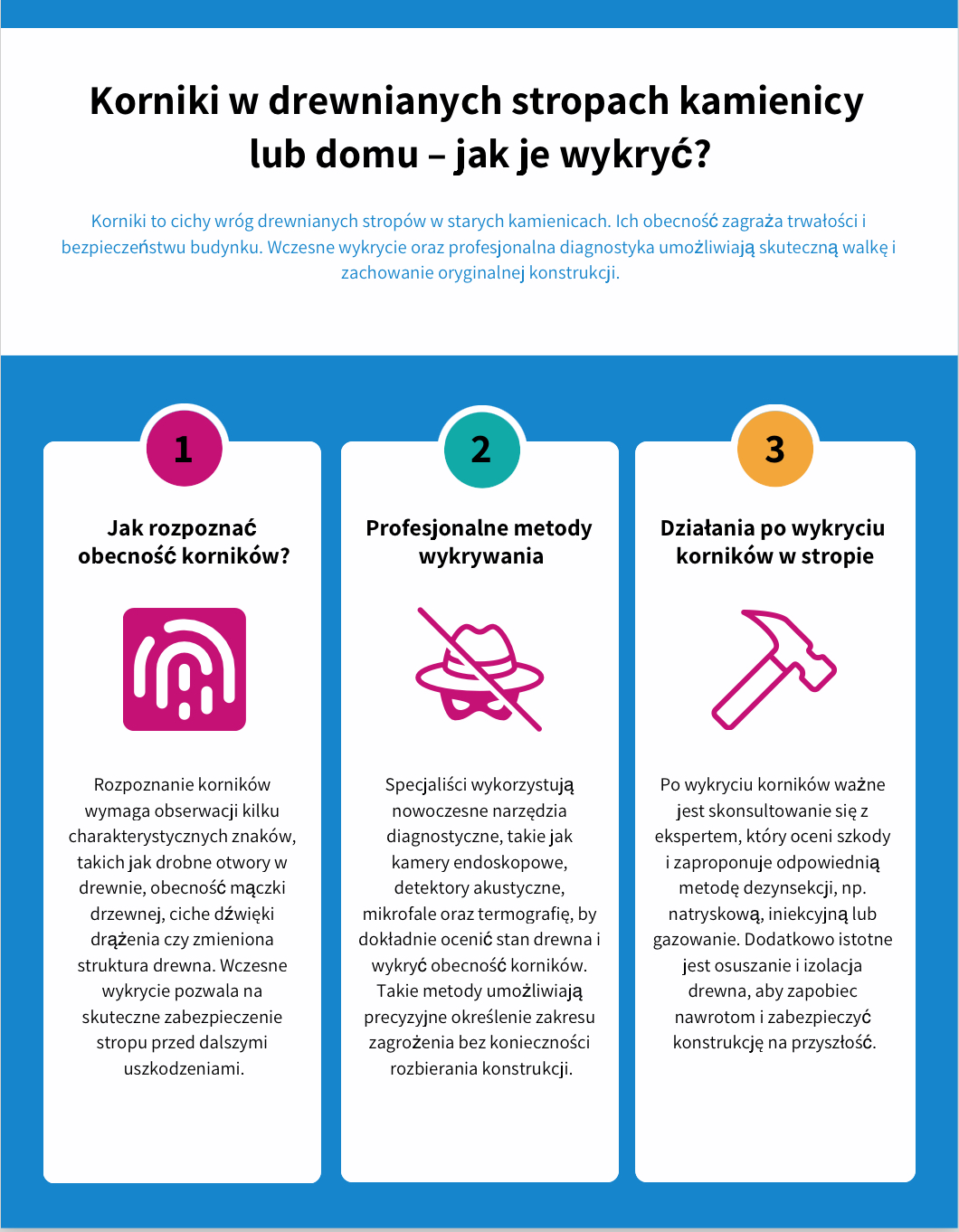 Sposoby wykrywania korników w drewnianych stropach