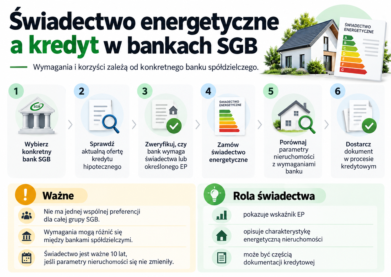 Świadectwo energetyczne a kredyt w banku SGB
