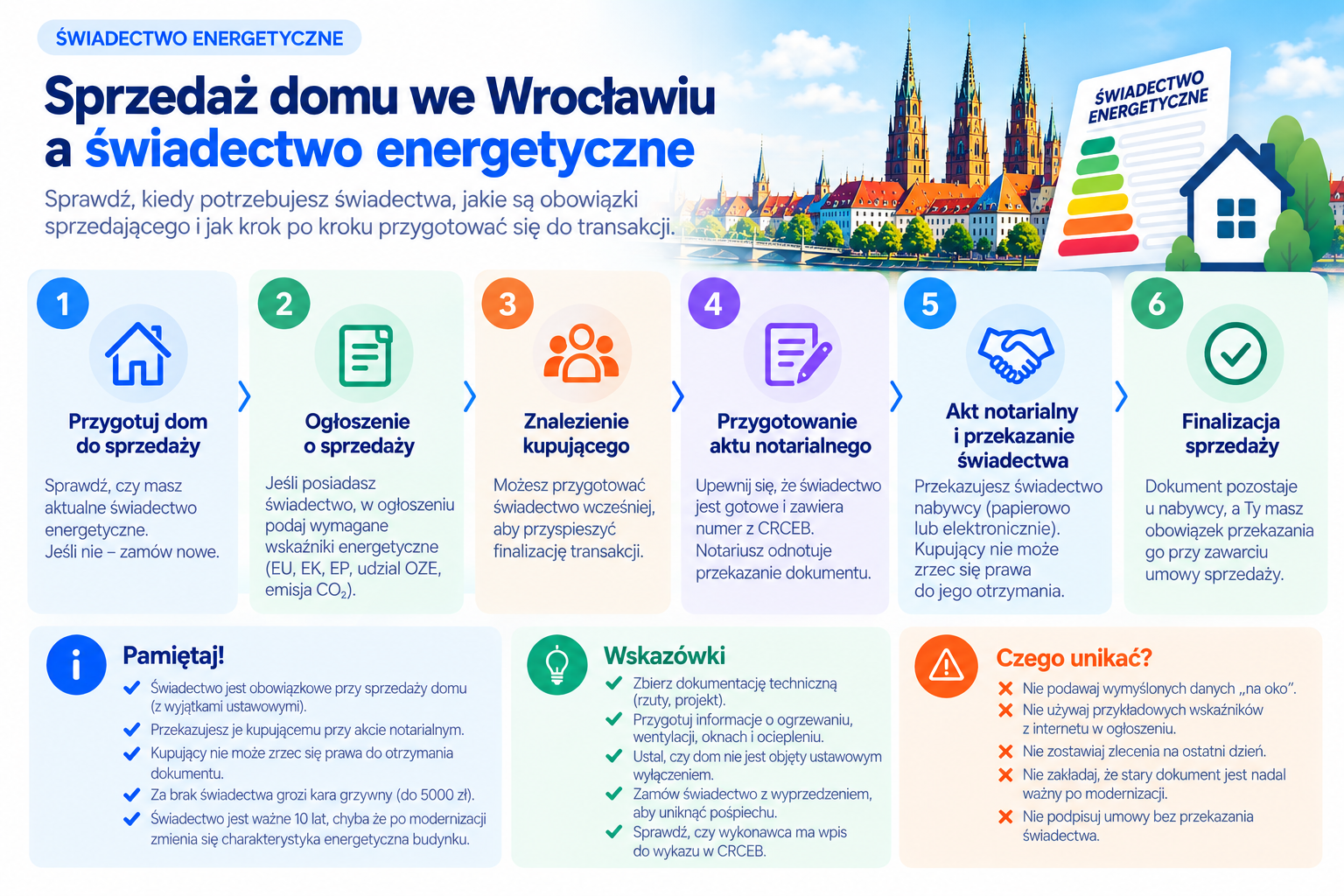 Świadectwo energetyczne krok po kroku przy sprzedaży domu