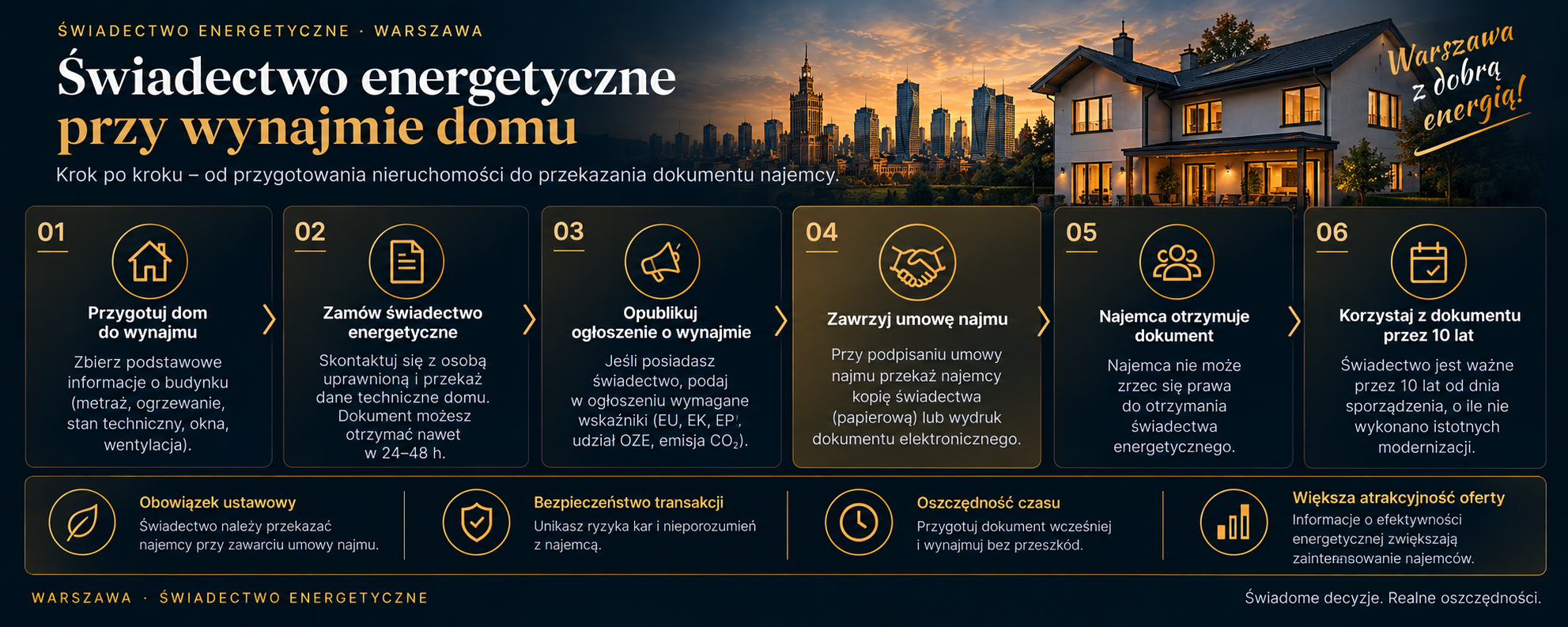 Świadectwo energetyczne krok po kroku przy wynajmie domu