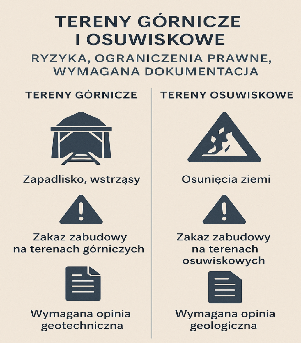 Kluczowe różnice między terenami górniczymi a terenami osuwiskowymi