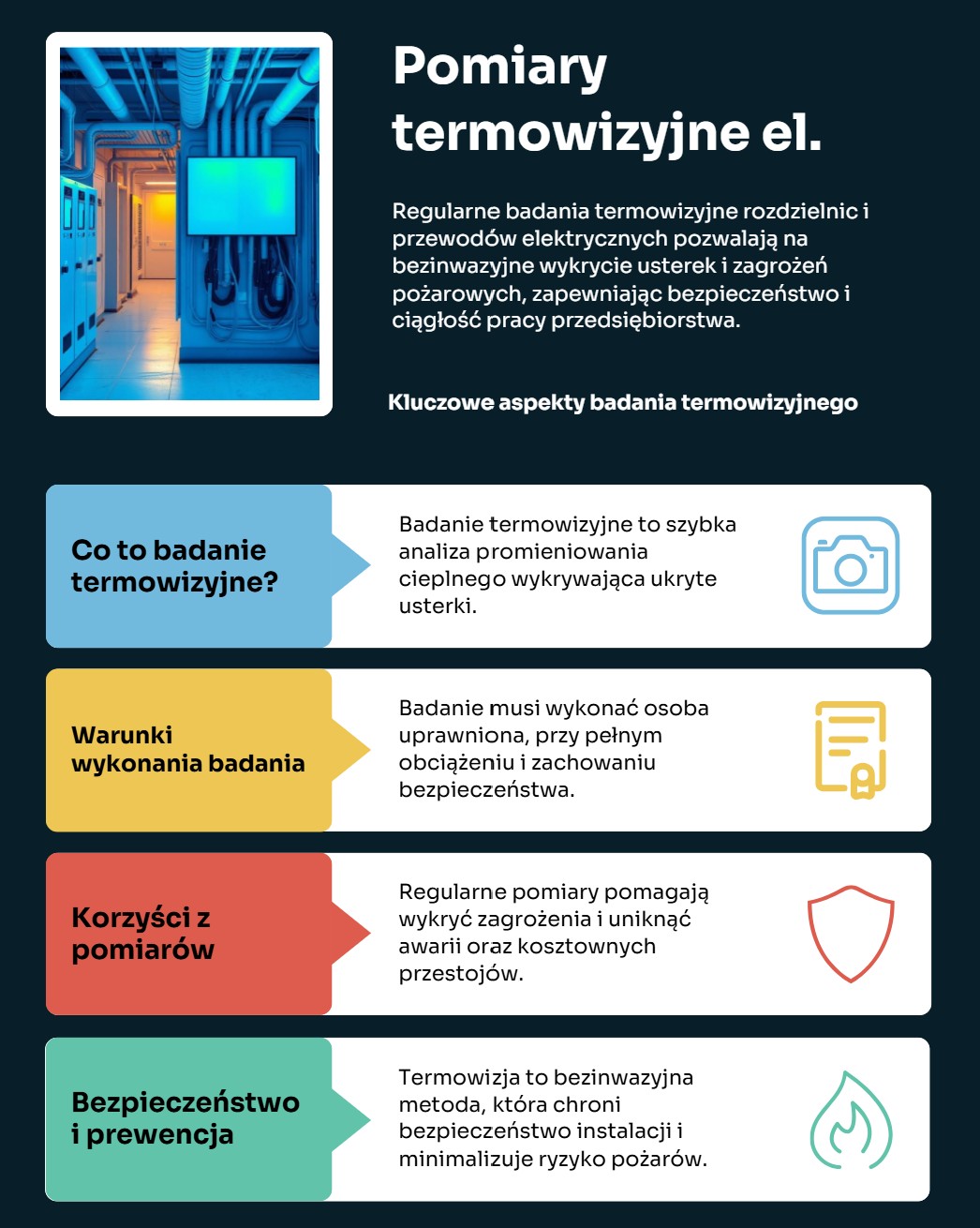 Badanie termowizyjne rozdzielni elektrycznych Badanie termowizyjne rozdzielni elektrycznych