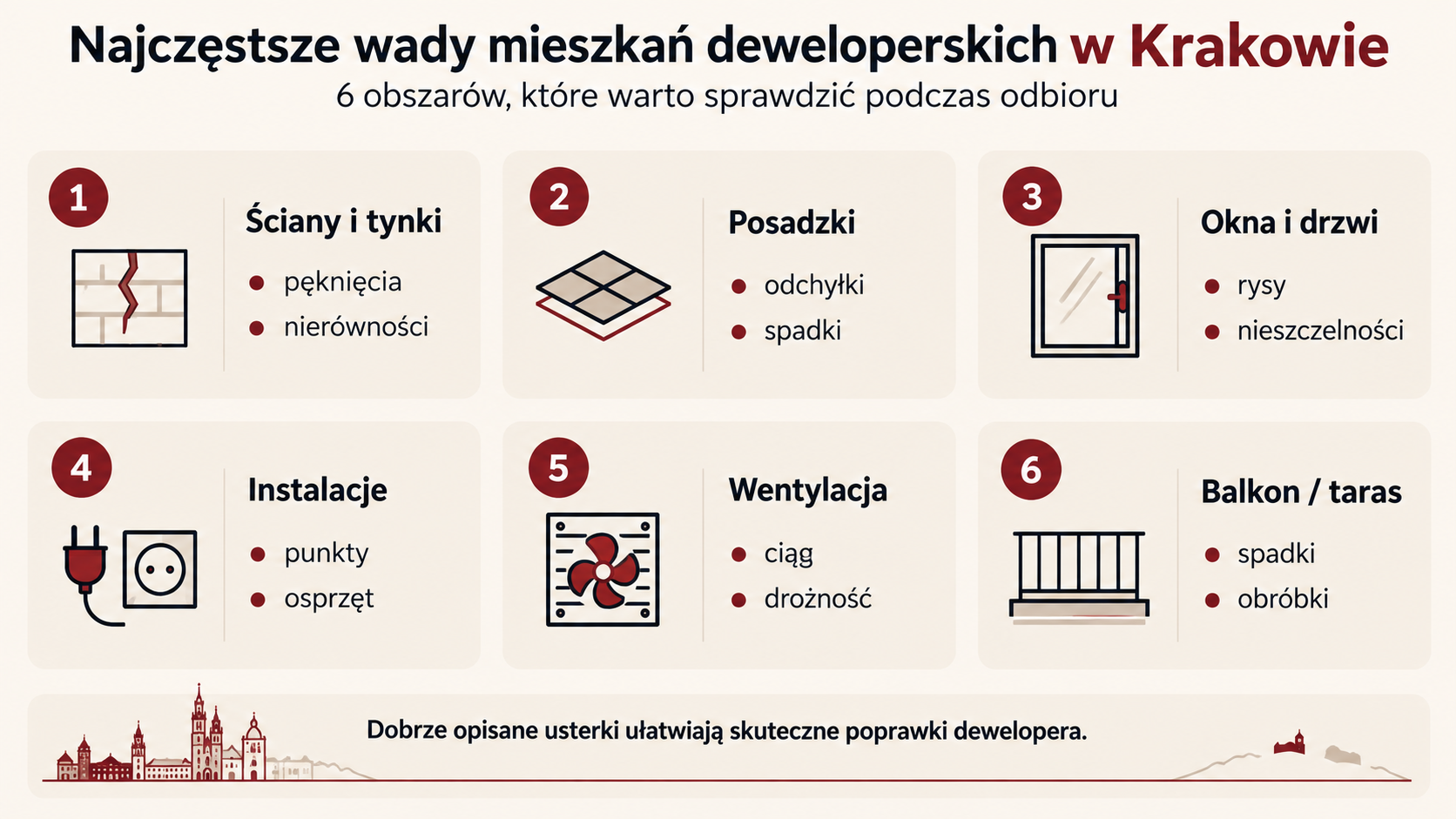 6 grup wad, które warto kontrolować podczas odbioru mieszkania