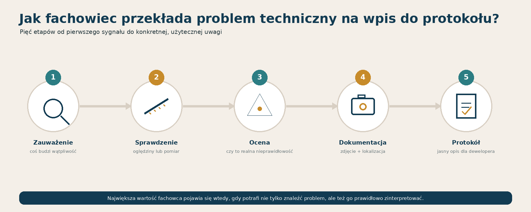 Od zauważenia problemu do wpisu w protokole