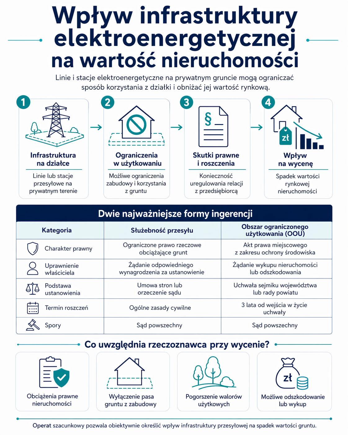 Wpływ infrastruktury elektroenergetycznej na wartość nieruchomości - wykres 